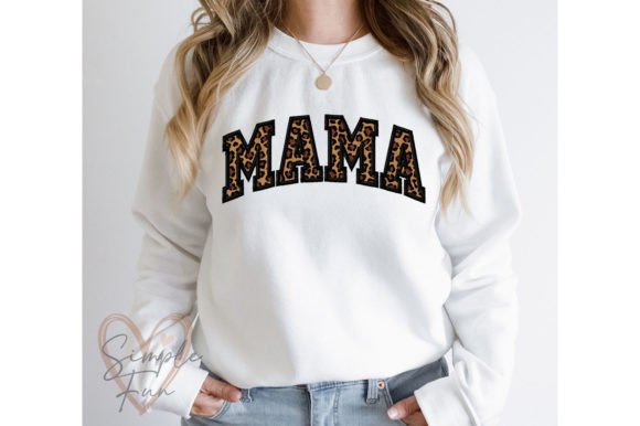 Leopard Print MAMA Crewneck Sweatshirt