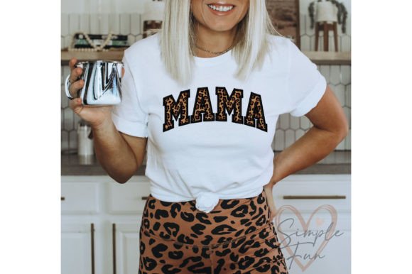 Leopard Print MAMA Crewneck Sweatshirt
