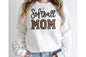 Leopard Print Softball Mom Crewneck Sweatshirt